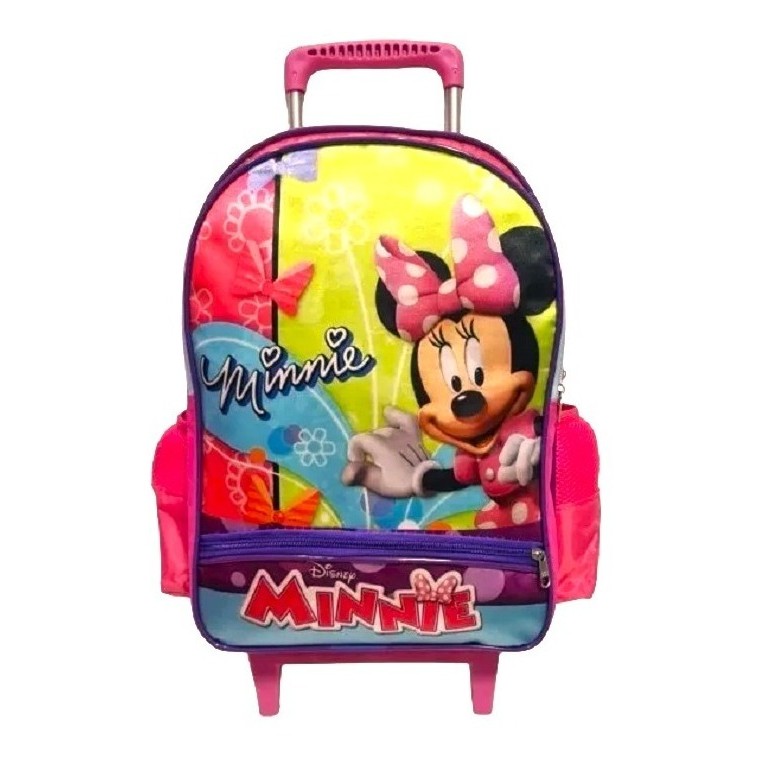 Mochila Infantil Rodinhas Minnie Mouse Bolsa Escolar Minie