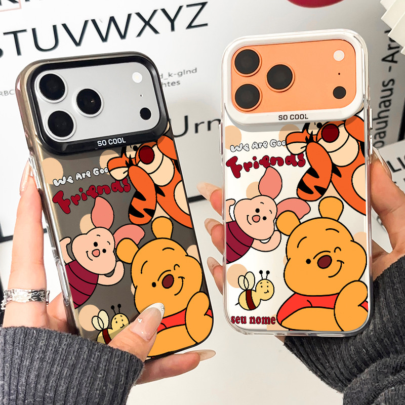 Capinha de celular personalizada ursinho pooh para iphone 17 16 15 14 13 12 11 pro max 7 8 14 plus x xs max