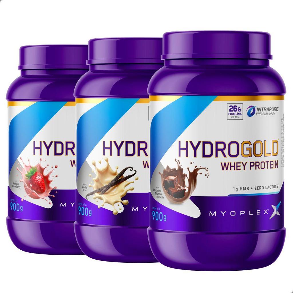 Kit 2 Whey Protein Hydro Gold ISO e HMB 900g Myoplex