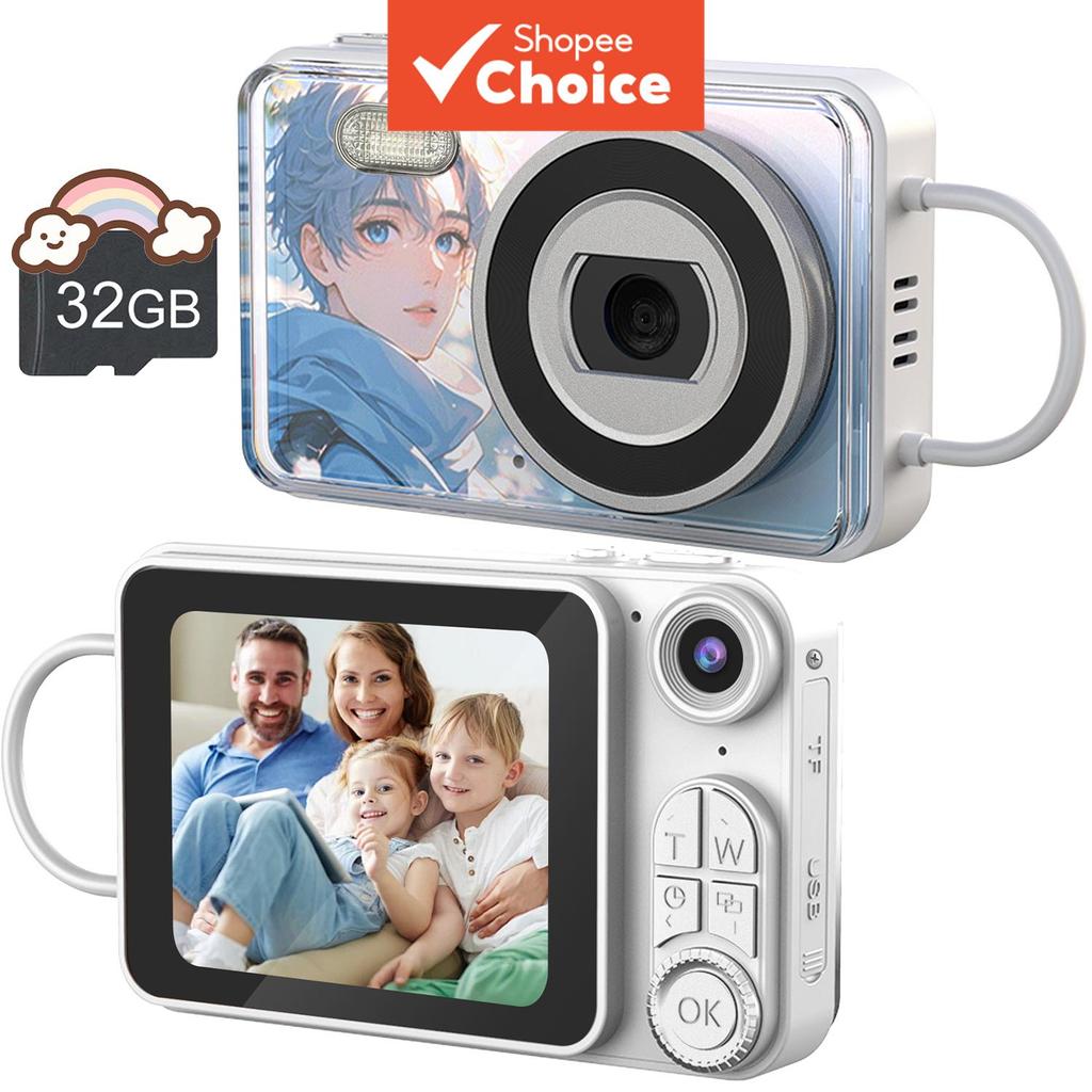 Câmera Digital 1080P 48MP 18X Zoom Auto Focus Gravador de Vídeo Portátil para Presente de Aniversário Infantil