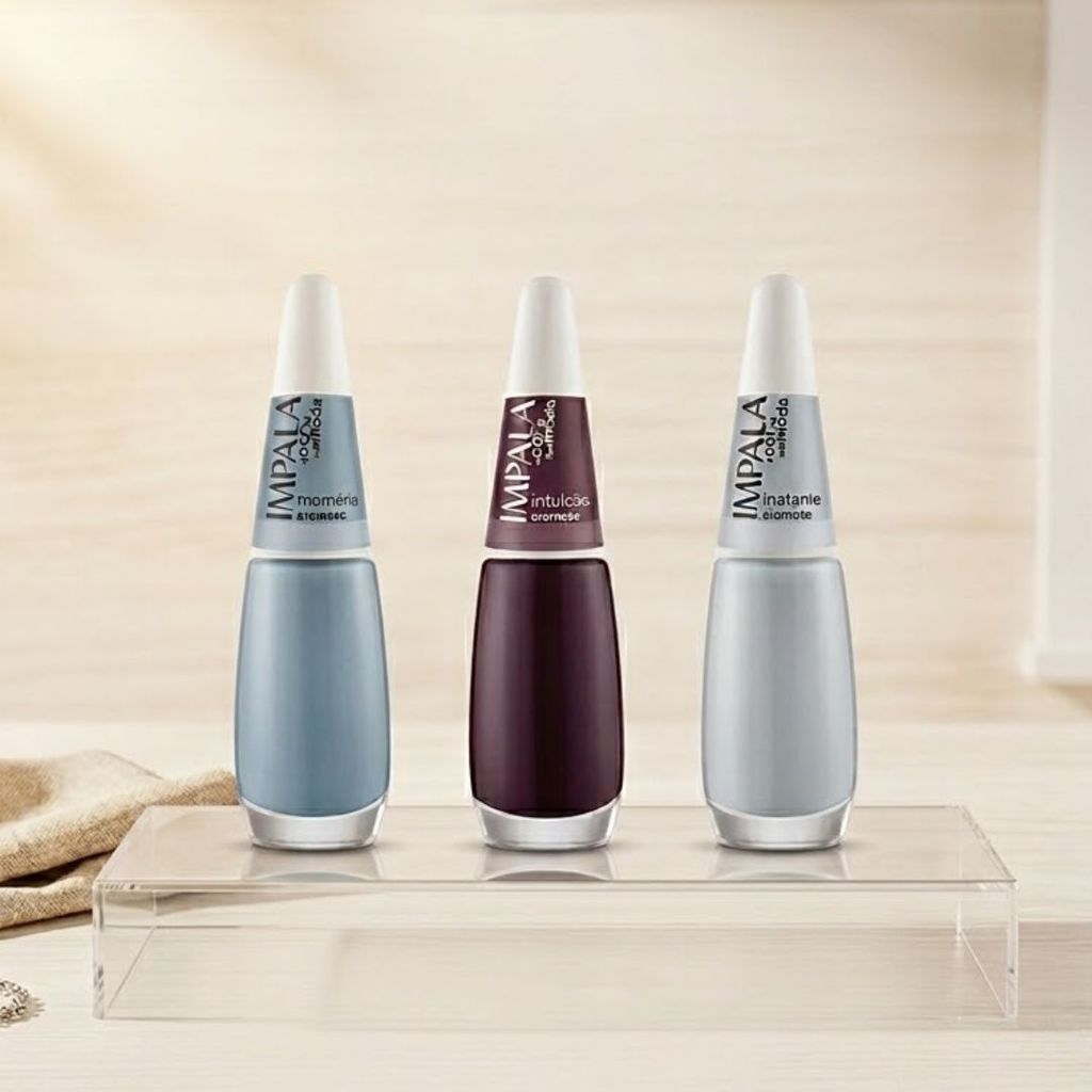 Kit 3 esmaltes Impala LANÇAMENTO - Instante, Intuição e Memória