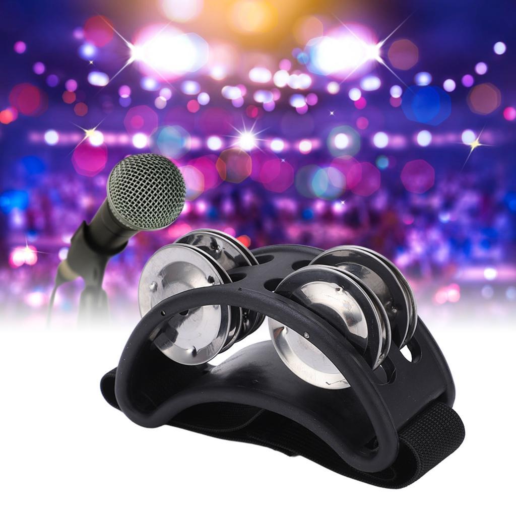 Pé pandeiro pés sino acessório portátil elástico instrumento de percussão fácil jogar para festa karaoke