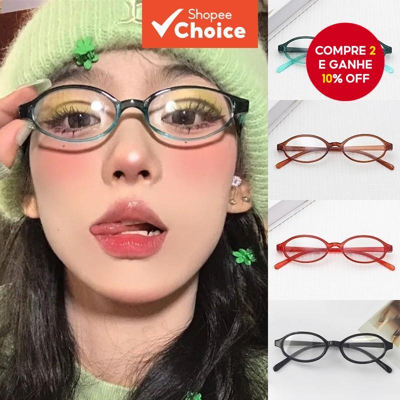 Óculos Retrô Y2K-Lentes Gradientes De Armação Pequena Japonesa e Coreana Para Mulheres