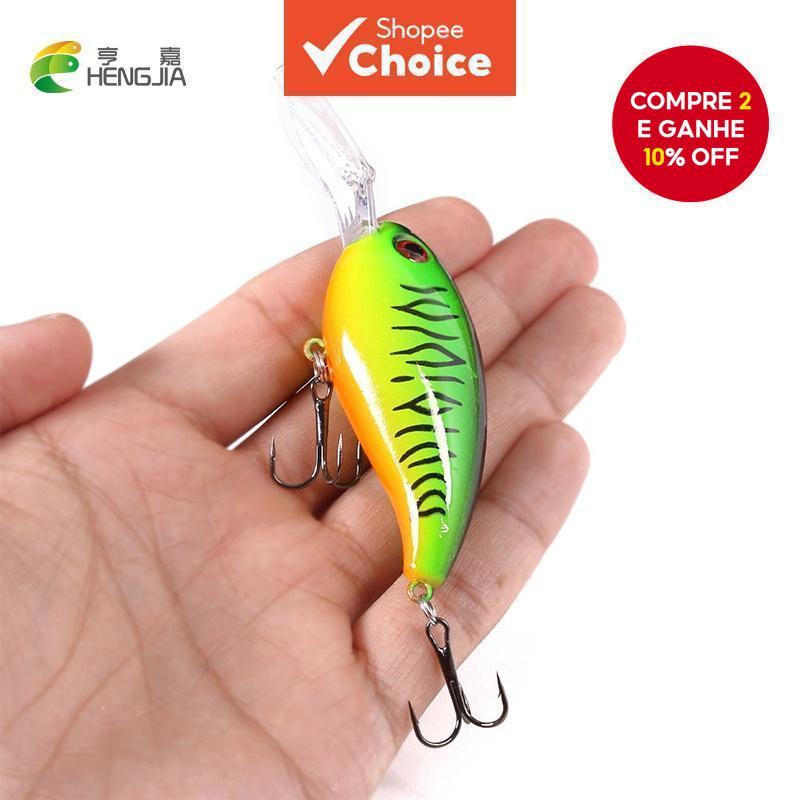 HENGJIA 1 Pc Isca De Pesca Flutuante Dura Artificial 10cm/14g Crankbait Swing Fishing Three Hook Tackle , Adequado Para 
