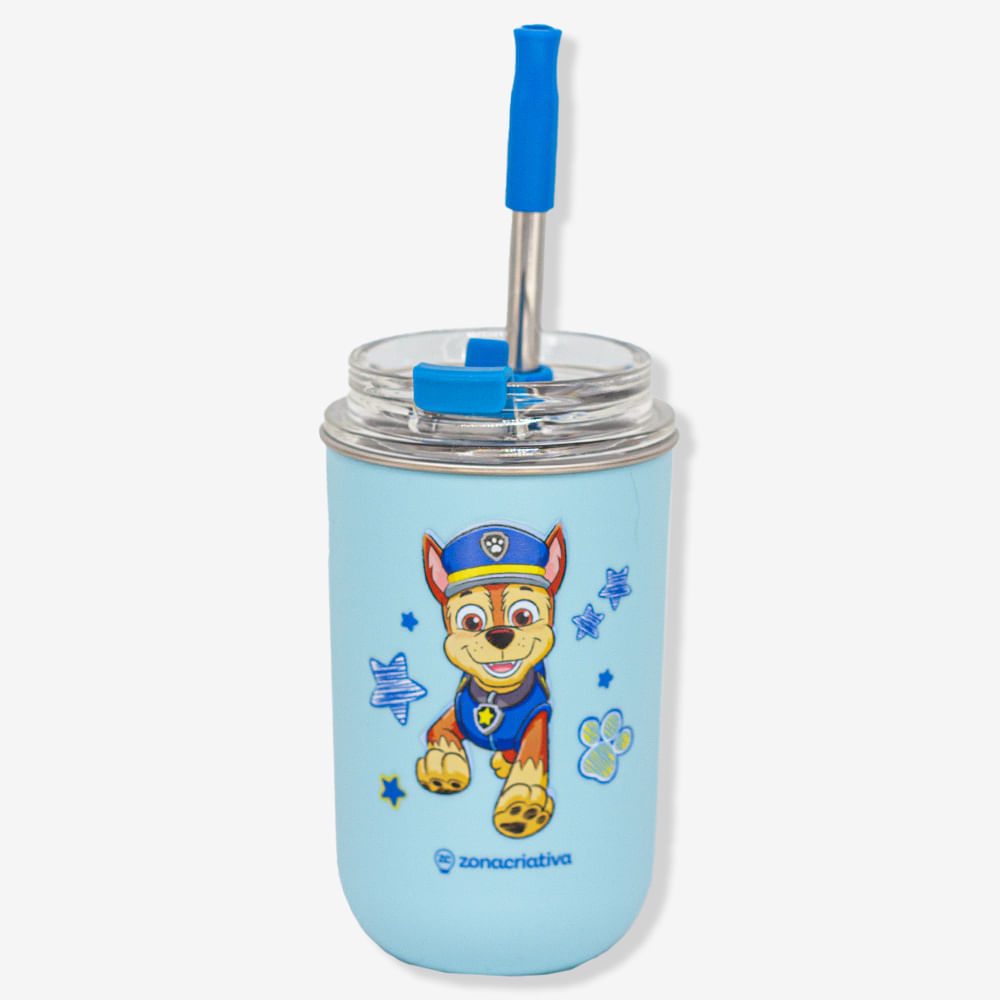 Copo Neo com Canudo Chase – Patrulha Canina em Oferta na Shopee