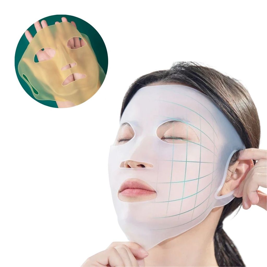 Máscara Facial Silicone Hidratação Reutilizável P/ Skincare lifting firmador Resultado Profissional em Oferta na Shopee