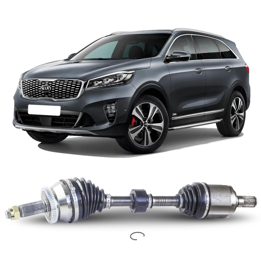 Semi Eixo Kia Sorento 2.4/3.5 V6, Hyundai Santa Fe 3.5 V6 10>15 Automático Lado Esquerdo (30 Junta / 52 Tulipa / 52 ABS)