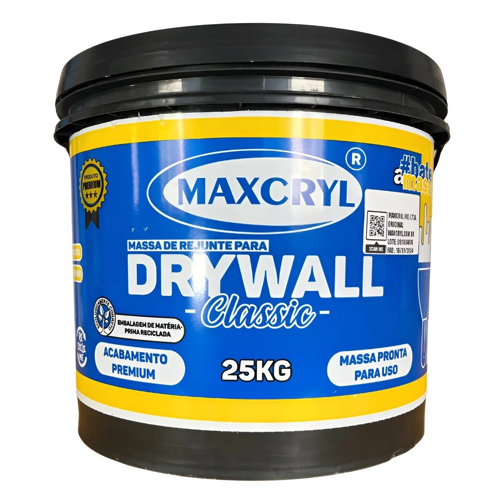 Massa Pronta Para Drywall Gesso Junta Maxcryl 25kg