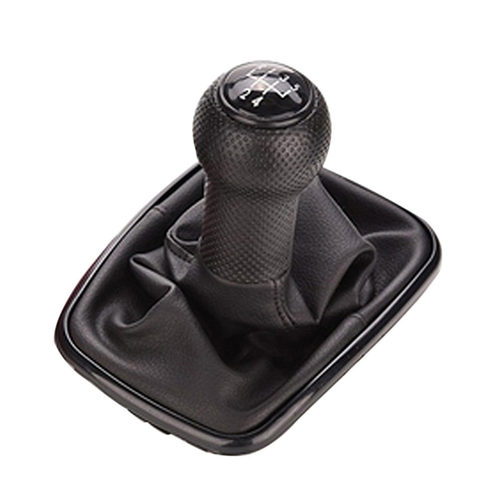 Bota De Polaina Com Botão De Mudança De Marcha De Couro Sintético De 5 Velocidades Para Mk4 Golf Jetta