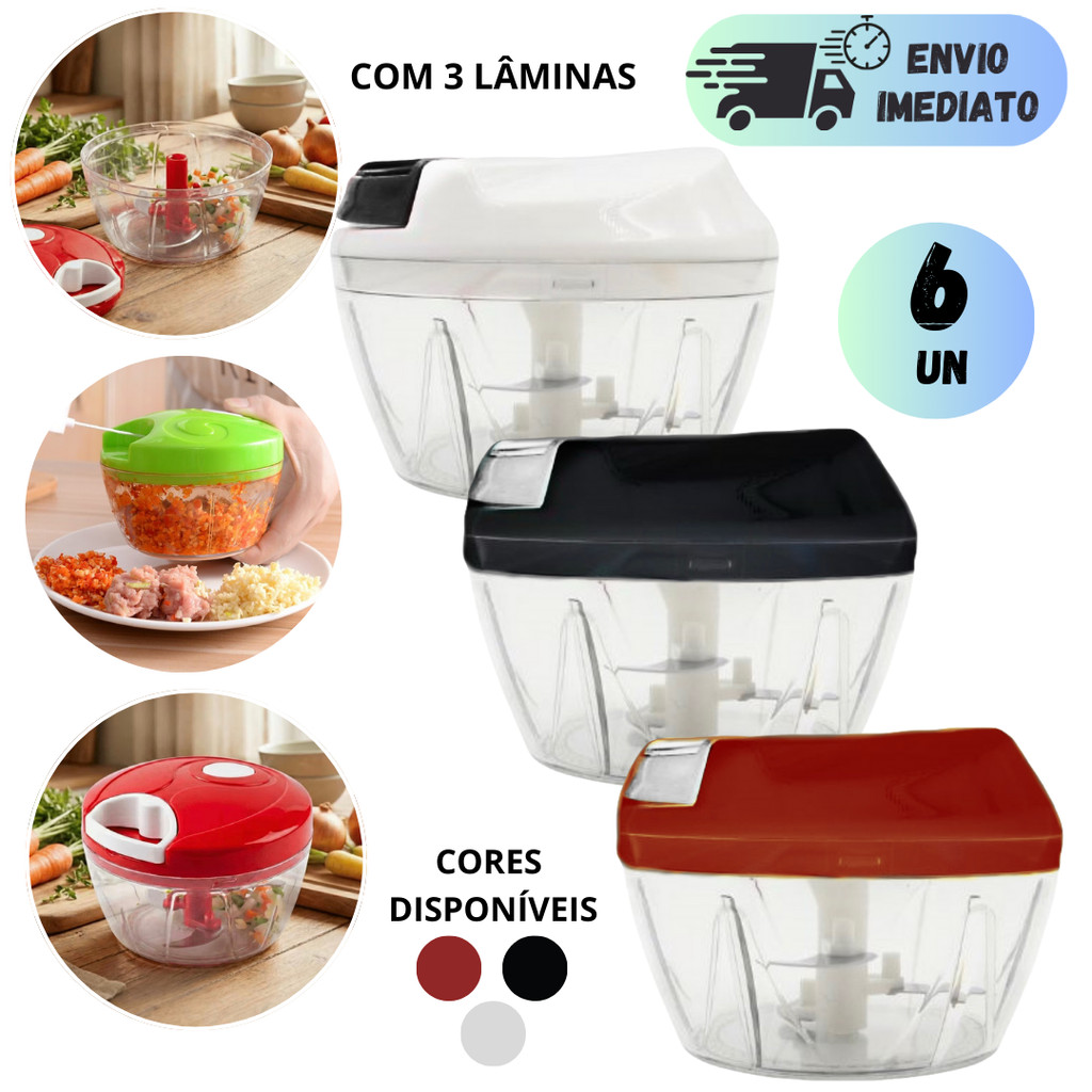 KIT 2 A 6 PROCESSADORES 3 LAMINAS DE ALIMENTOS PARA CEBOLA LEGUMES VERDURAS