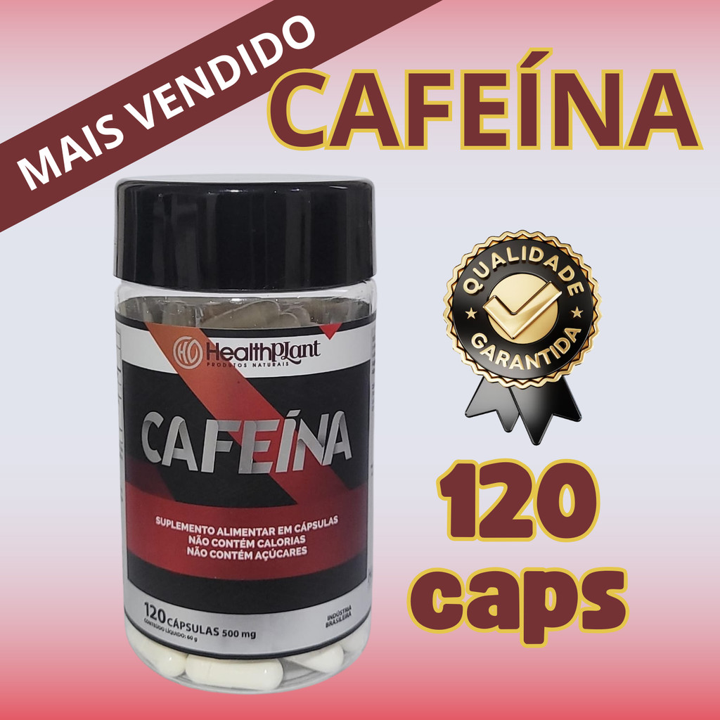 Cafeína 500mg Extra Forte Termogênico em cápsulas Energia e disposição 120 Caps