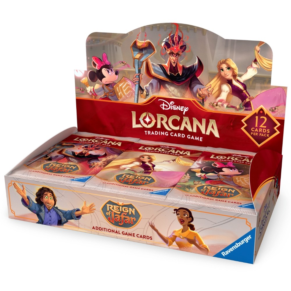 BOOSTER BOX DISNEY LORCANA SET 8 REIGN OF JAFAR CARD PACKS INGLÊS TCG DISPLAY RAVENSBURGER COPAG