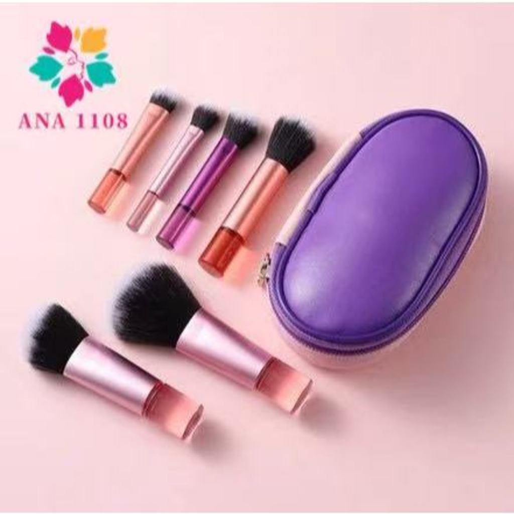 ANA1108 Kit 10 mini pincéis para Maquiagem com estojo bolsa para viagem-312-097 em Oferta na Shopee