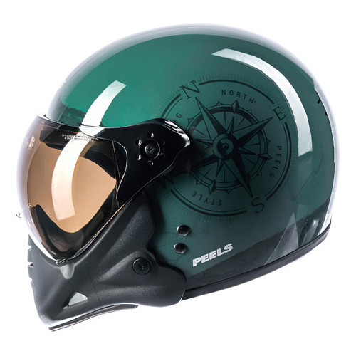 Capacete Moto Aberto Peels Mirage F-21 North Custom Aviador Green F21 58