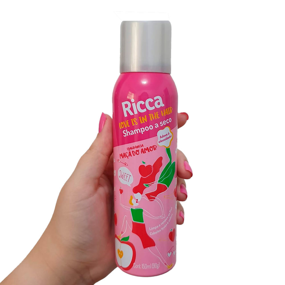 Detalhes do Shampoo A Seco Ricca Love Is In The Hair Maça Do Amor 150ml