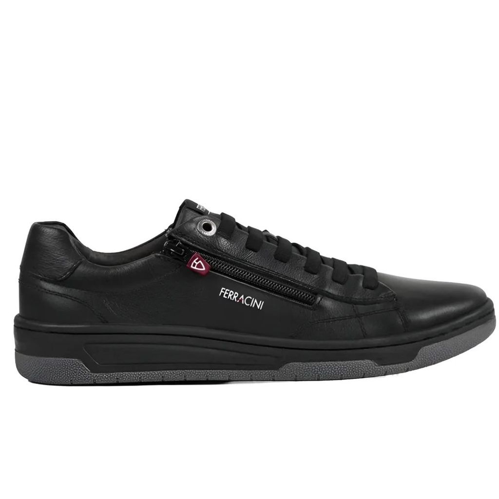 Sapatenis Ferracini Preto Chumbo Masculino Original 8052-617