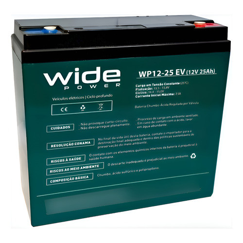 Bateria 12v 25ah Triciclo Scooter Com + Autonomia Q 12v 20ah em Oferta na Shopee