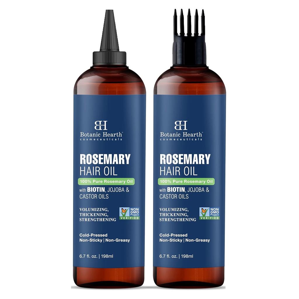 Óleo Capilar Botanic Hearth para Crescimento Capilar | Óleo de Alecrim para Crescimento Capilar com Biotina, Óleo de R