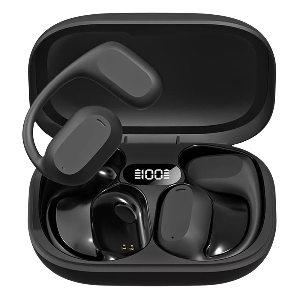 Fone Bluetooth Com Gancho De Orelha Sem Fio Microfone Controle Toque