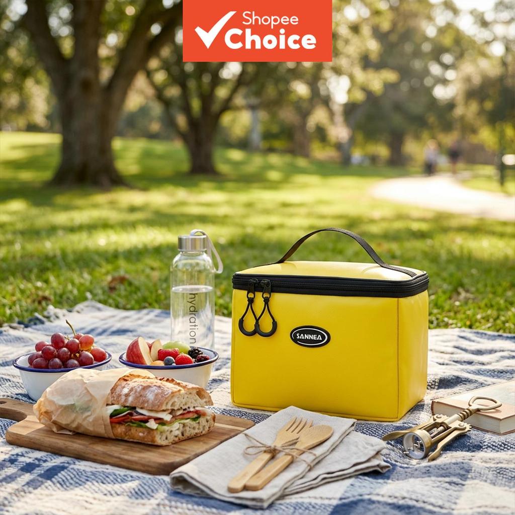 Lancheira Pequena Isolada Para Homens/Mulheres , Bolsa Térmica Macia De 4L Com Alça De Ombro Ajustável Organizador De Es
