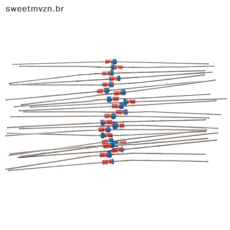 sweetmvzn 20 Unidades 1N34A DO-35 Diodo detector De Germânio AM/FM Rádio De Cristal TV BR