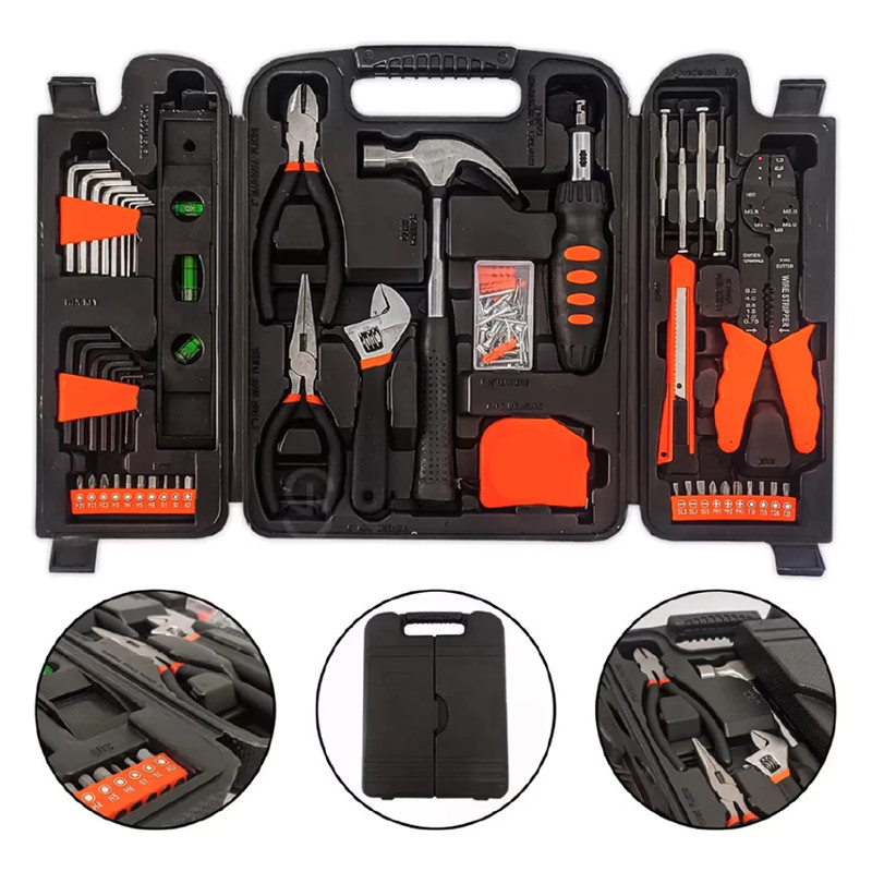 kit ferramentas 129 peças com maleta completa profissional para casa e reparos