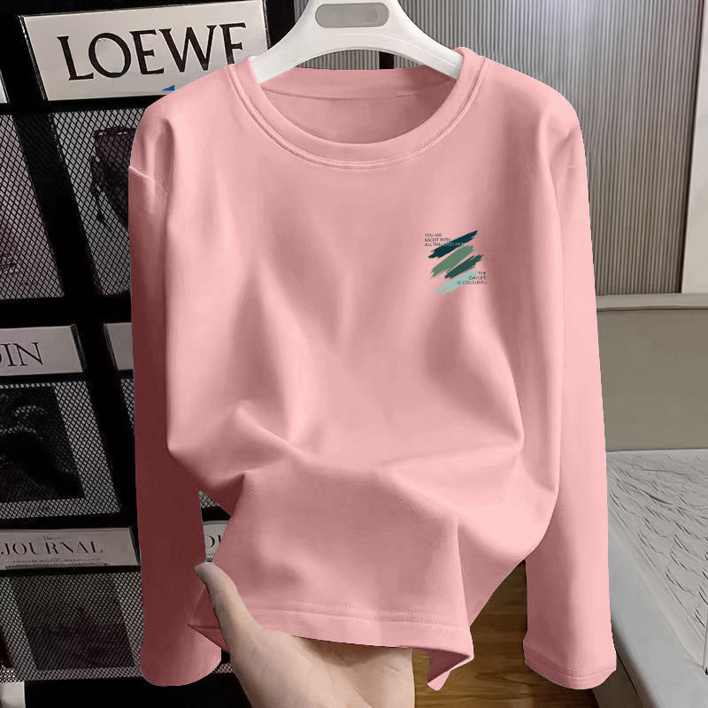 Camiseta de manga comprida masculina feminina primavera outono puro algodão americano Street Wear na moda camiseta adole