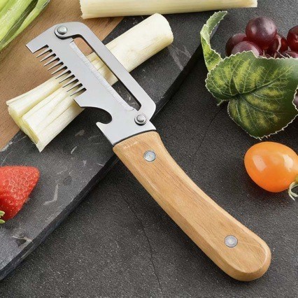 Faca Multifuncional para Descascar e Fatiar para Cozinha, Descascador de Batatas, Fatiador de Cebolinha para Uso Domésti