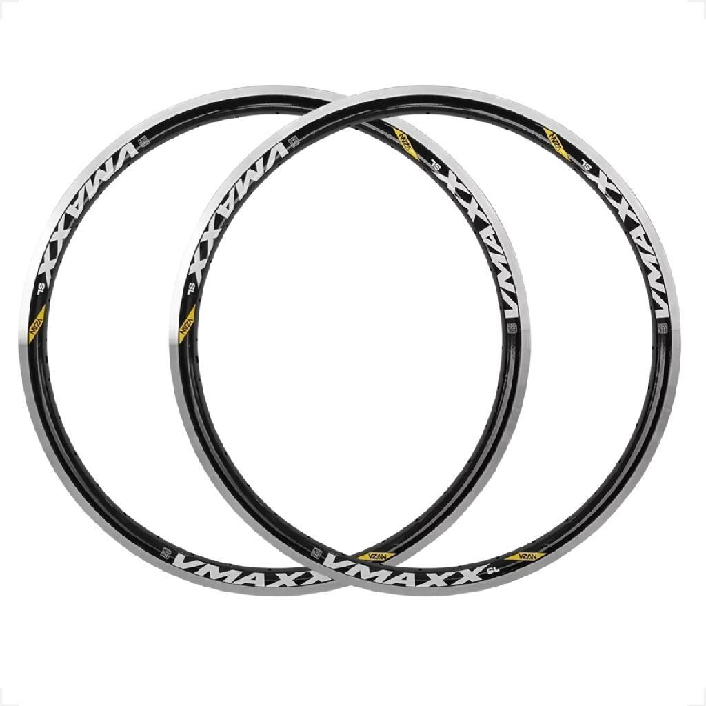 Par Folha De Aro 26 Vzan Vmaxx Sl 36 Furos V-brake Parede Dupla Bicicleta Roda Downhill Mtb Original Paredão Kit