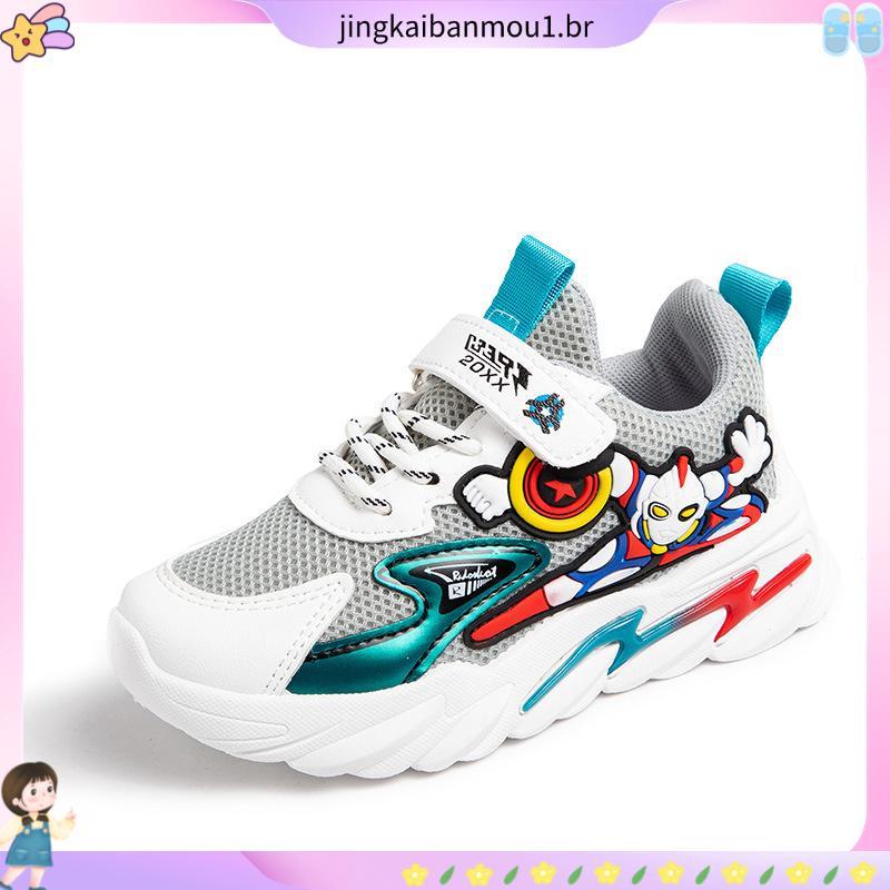 tênis infantil masculino kit tênis infantil masculino Sapatos para meninos 2024 novo Ultraman tênis infantis malha res