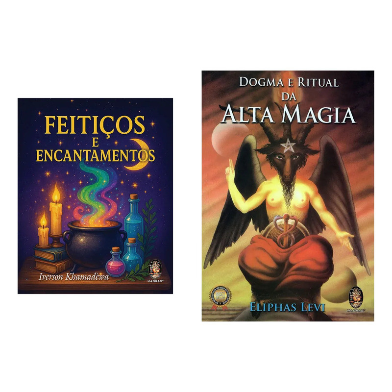 Kit Magia Ocultista: Feitiços E Encantamentos + Dogma E Ritual De Alta Magia | Poder E Conhecimento