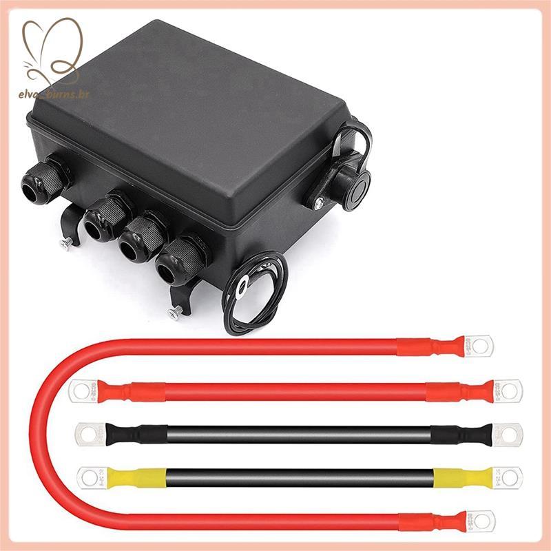 [elva_burns.br] Caixa De Contator De Controle De Relé Solenóide De Guincho Para Elétrico ATV UTV De 8000-17000Lbs 12V