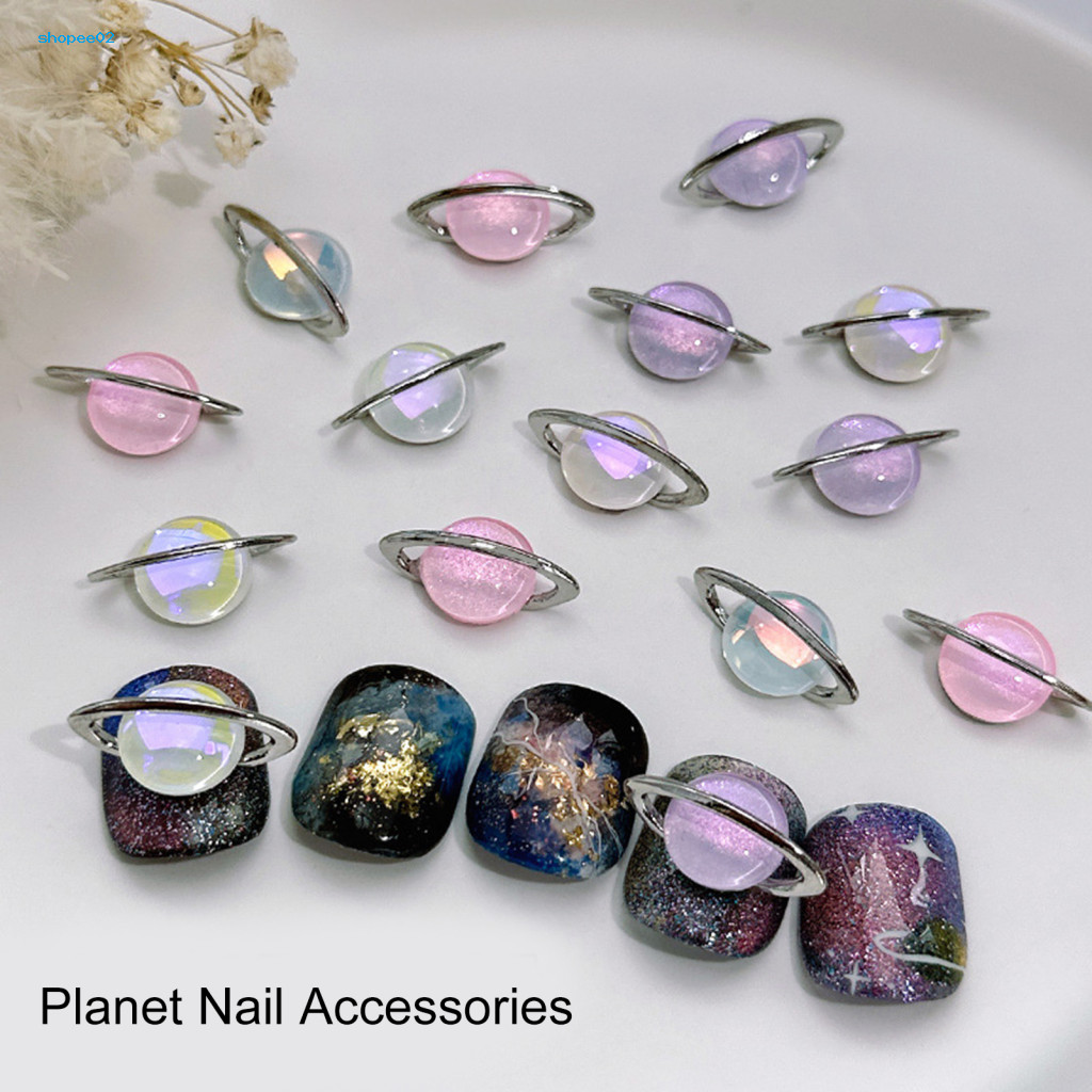 Decorações De Unhas Nail Art 10 Peças 3d Planet Espumantes Diy Enfeites De Manicure Joias Acessórios De Artesanato Para