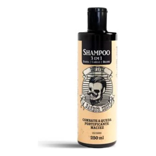 Shampoo 3 Em 1 Barber Shop Softfix Antiqueda 250ml