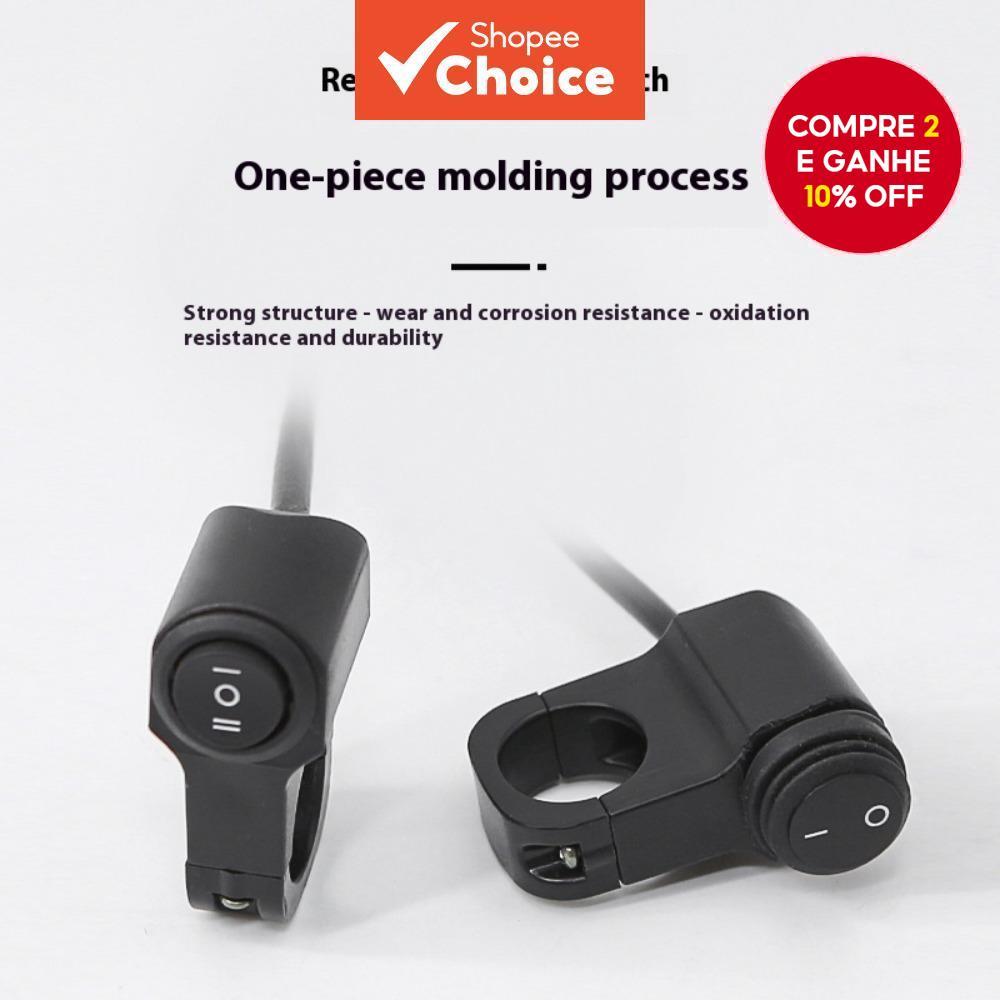 Interruptor de Farol Retro para Motocicletas - Botão de Faróis de Spotlight e Luz de Neblina para Motos Off-Road