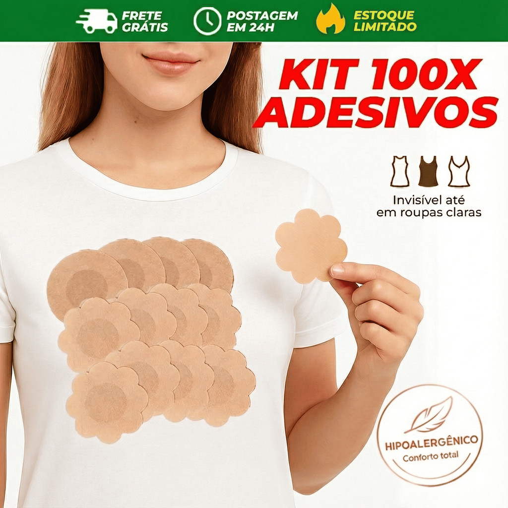 Kit 100xTapa Seios Adesivo Invisível Hipoalergênico 7,5cm Protetor para Mamilo Envio 24h em Oferta na Shopee