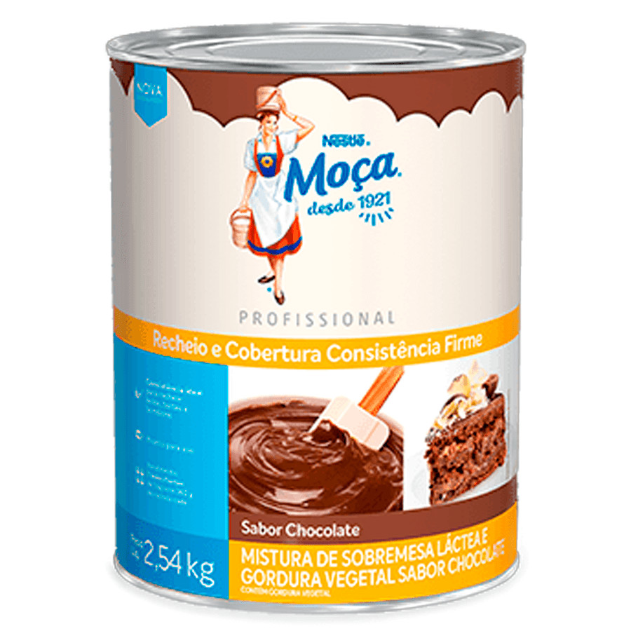 Recheio Cobertura Chocolate Consistência Firme Moça 2,54kg Nestlé