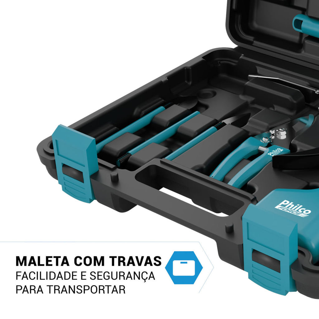 Detalhes do Kit Jardinagem Philco 10 Ferramentas PKJ10