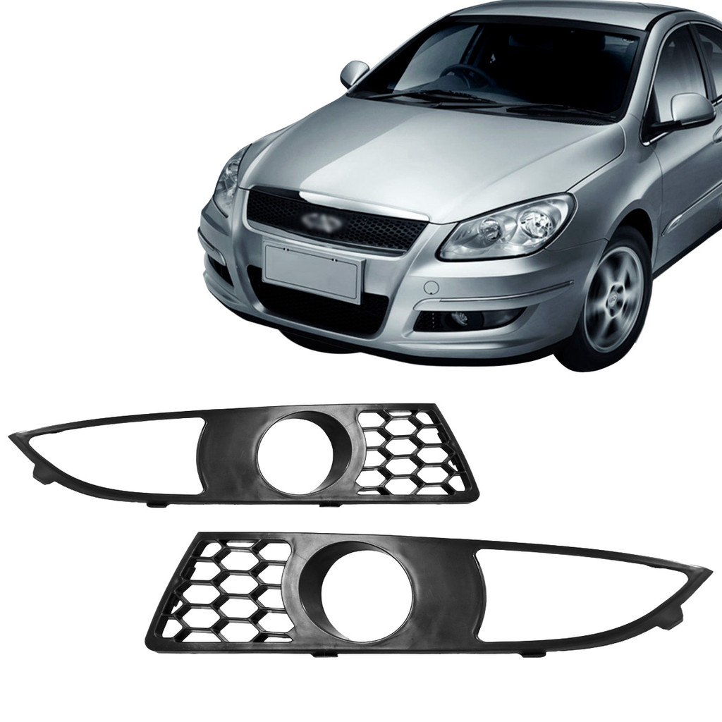 Par Grade Moldura Milha Chery Cielo 2010 2011 2012