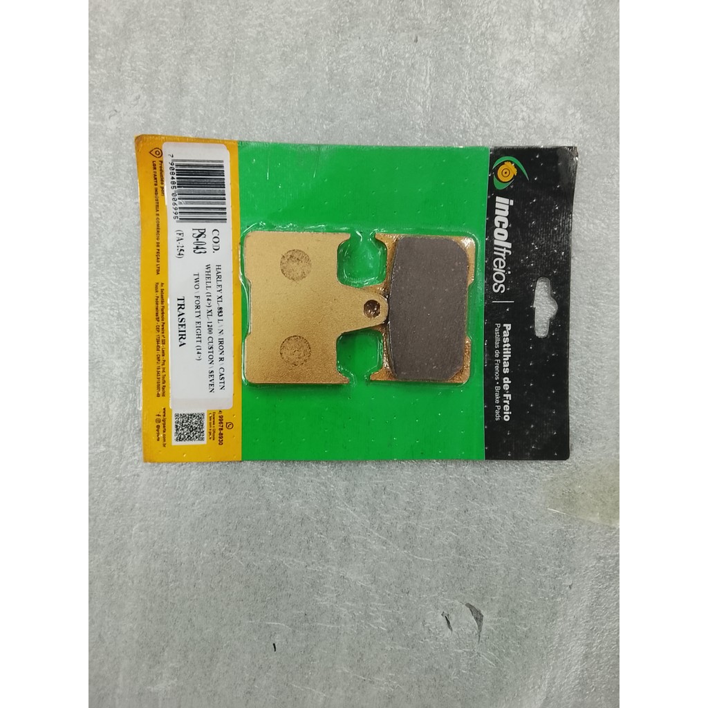 PASTILHA FREIO TRASEIRO HARLEY CL-883 L/IRON R/SEVEN TWO INCOL REF: PS-043
