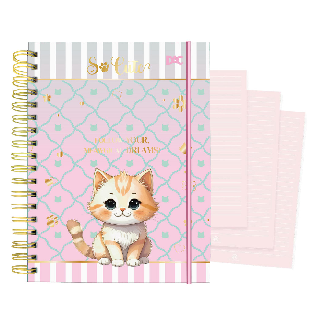Caderno Smart Colegial So Cute Cat 80 fls - DAC em Oferta na Shopee