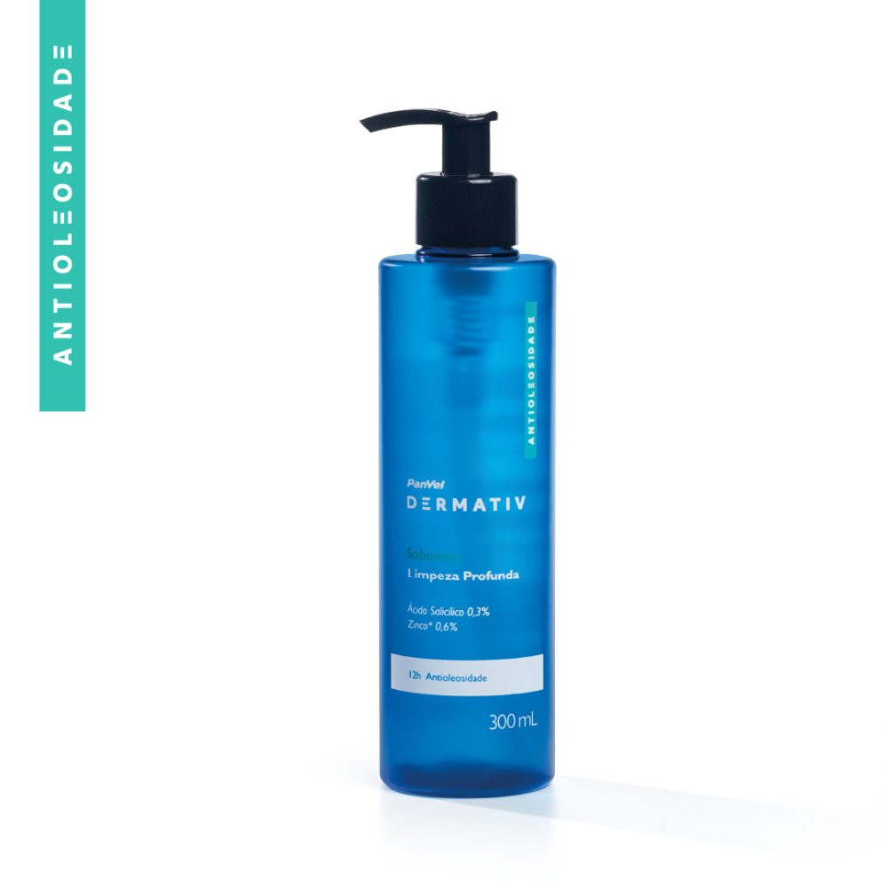 Gel De Limpeza Facial Panvel Dermativ Ácido Salicílico 0,3% + Zinco 0,6% 300ml