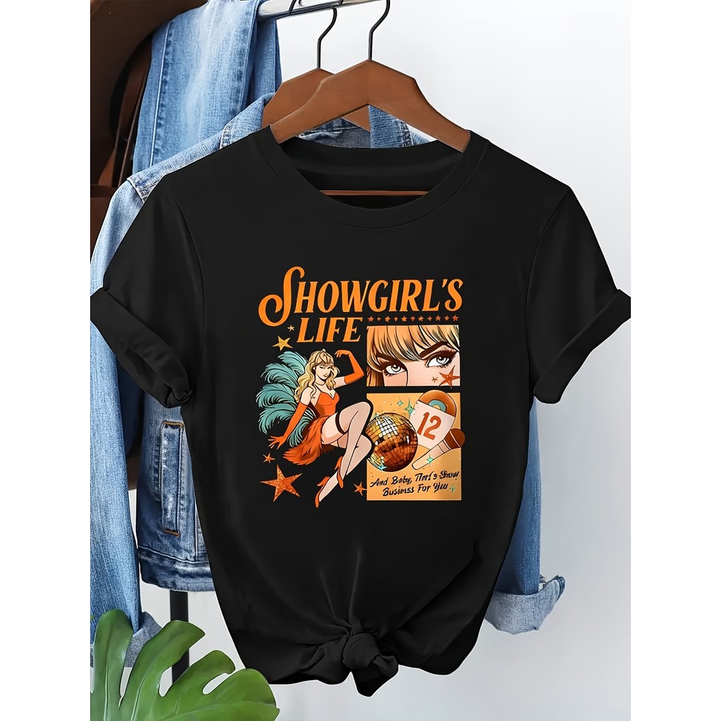 Camiseta Feminina Vintage 80s Dance Life TV Show Personagens Logos Retrô Confortável Estilosa Divertida Casual