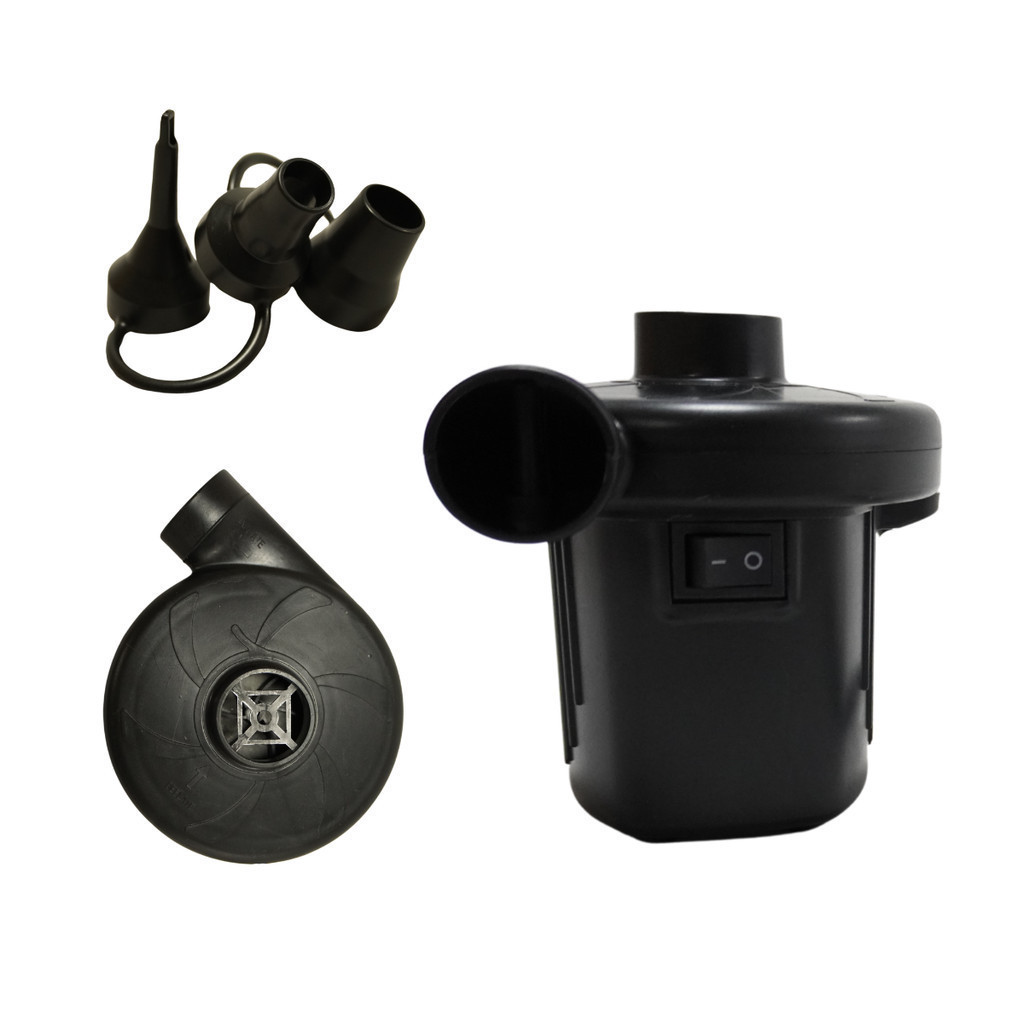 Bomba de Ar Elétrica 220V Compacta Enche e Esvazia Infláveis com 3 Bicos Perfeita para Piscinas e Colchões