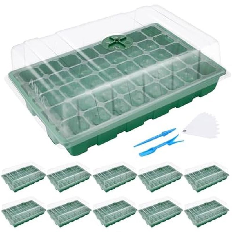 Bandejas De Mudas MIXC Bandeja Inicial De Sementes , Mini Propagador De 10 Pacotes Kit De Cultivo De Plantas Estufa Com 
