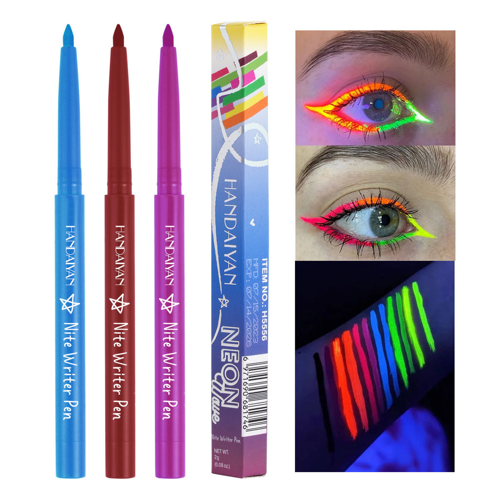 Delineador colorido UV fluorescente handaiyan à prova d'água Halloween Face Paint Pen Delineador PFNP