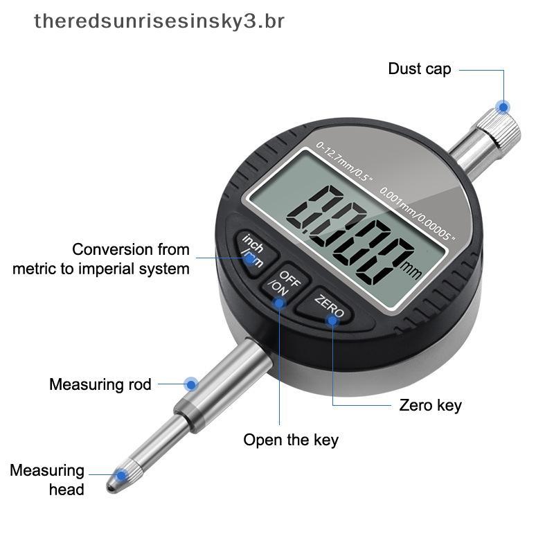 TSBR 0-12.7mm 0.01/0.001mm Medidor Eletrônico De Thiness Tela LCD Micrômetro Digital Fino Ferramentas De Medição De Prec