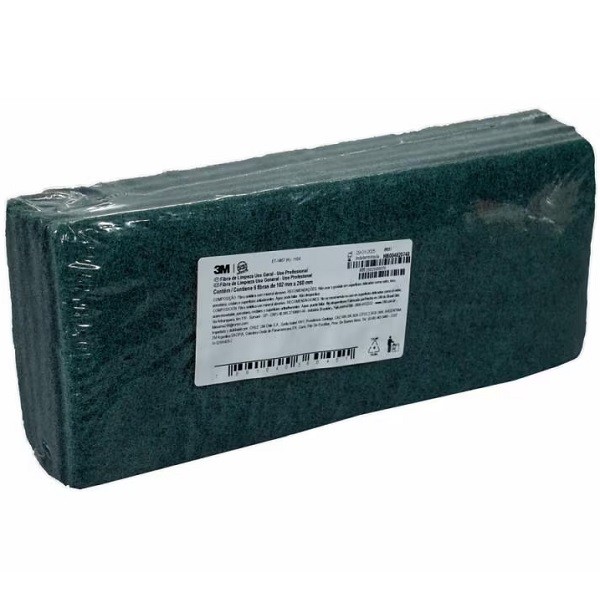 Imagem de Kit com 6 Fibra de Limpeza USO Geral 3M SCOTCH-BRITE 102MM X 260MM