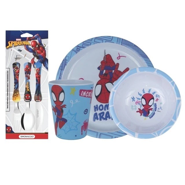 Kit Alimentação Infantil 4 Peças – Prato 21cm, Bowl, Copo e Talher