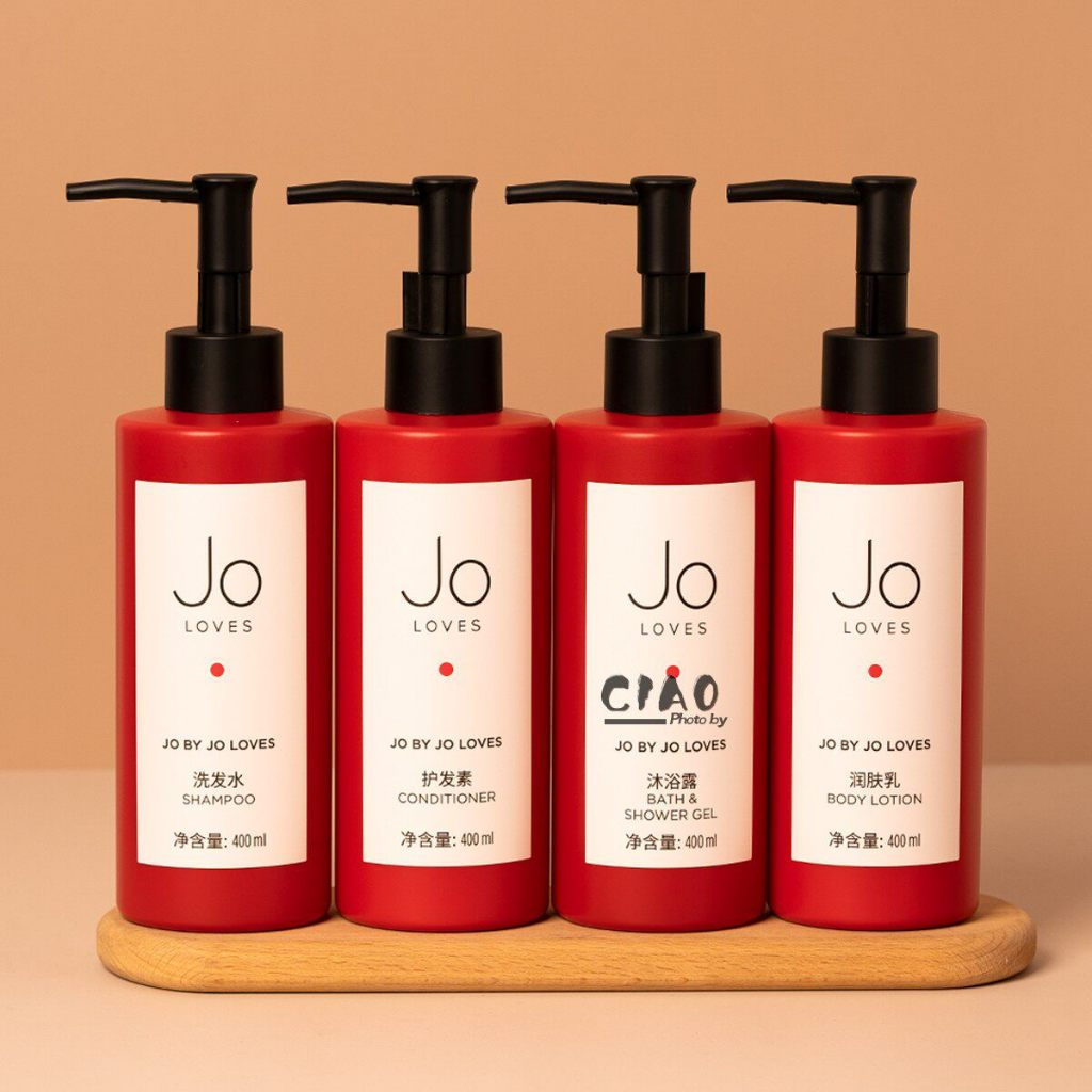 JO LOVES Beloved Hotel Shampoo, Condicionador de Cabelo, Gel de Banho, Loção Hidratante, Sabonete Líquido para Mãos, Cre